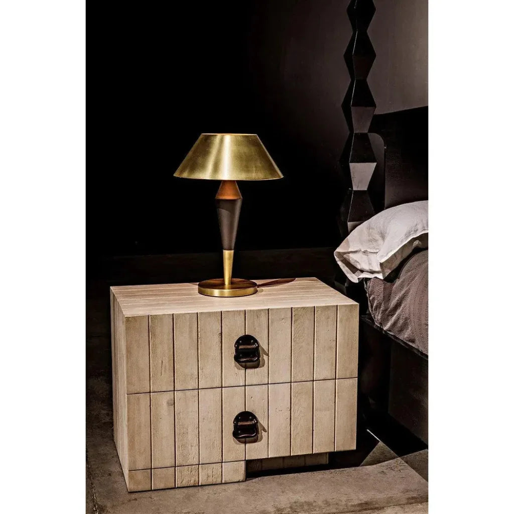 Blau Steel Table Lamp With Brass Finish - LOOMLAN - Noir - Table Lamps
