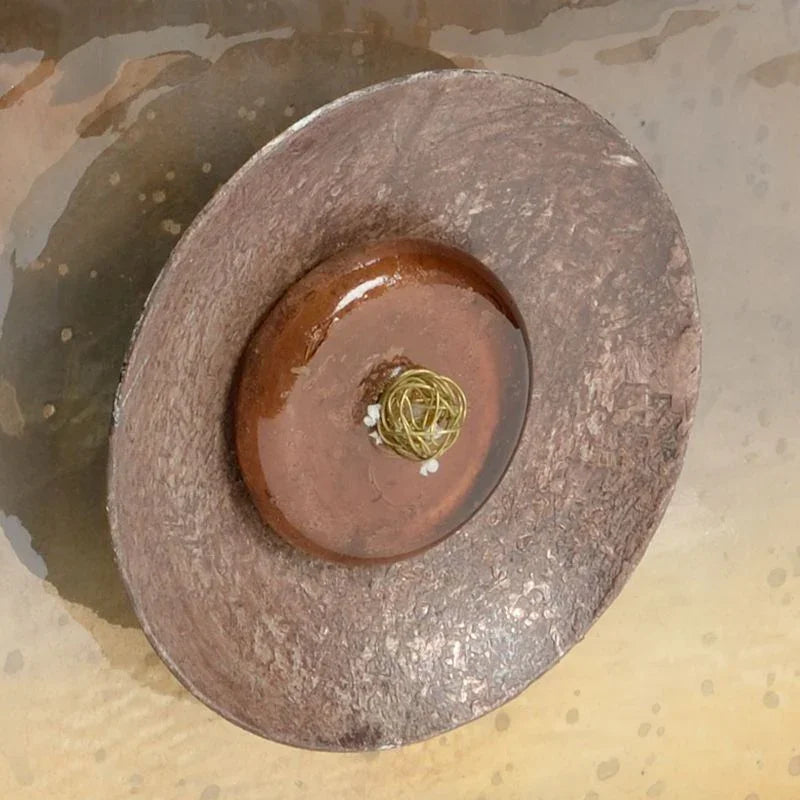 Blaze Ombre Copper Glass made Oval Vase (Set of 3) - LOOMLAN - Wildwood - Vases & Jars