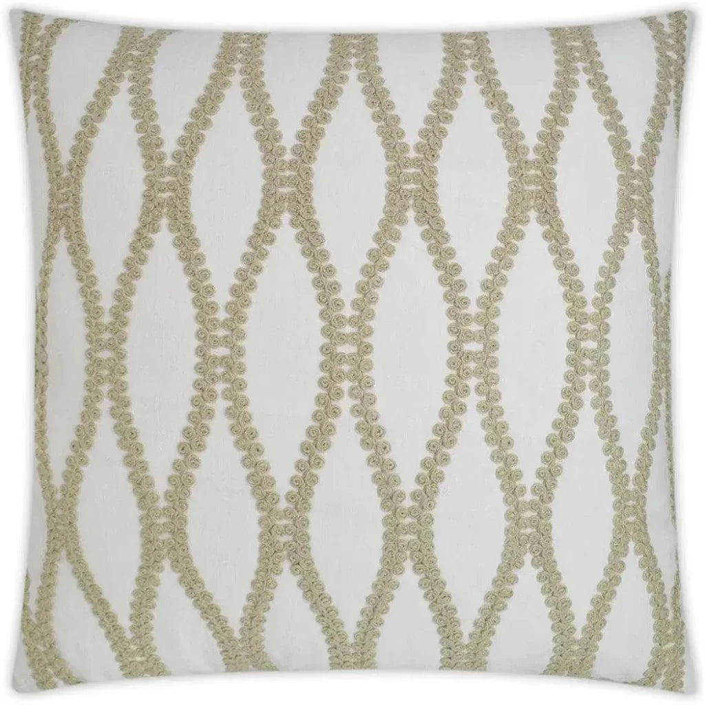 Blossom Off - White Throw Pillow With Insert - LOOMLAN - D.V. Kap - Throw Pillows