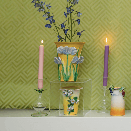 Blue Bells Design Ceramic Outdoor Vase