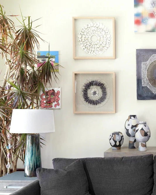 Blue Ceramic Brushstroke Table Lamp - LOOMLAN - Jamie Young - Table Lamps