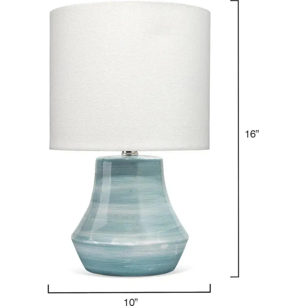 Blue Ceramic Cottage Table Lamp - LOOMLAN - Jamie Young - Table Lamps