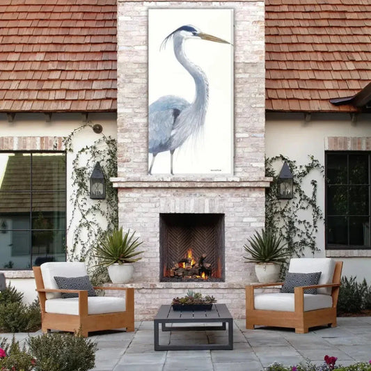 Blue Heron Coastal Canvas Art Indoor Outdoor - LOOMLAN - LOOMLAN - Canvas Art