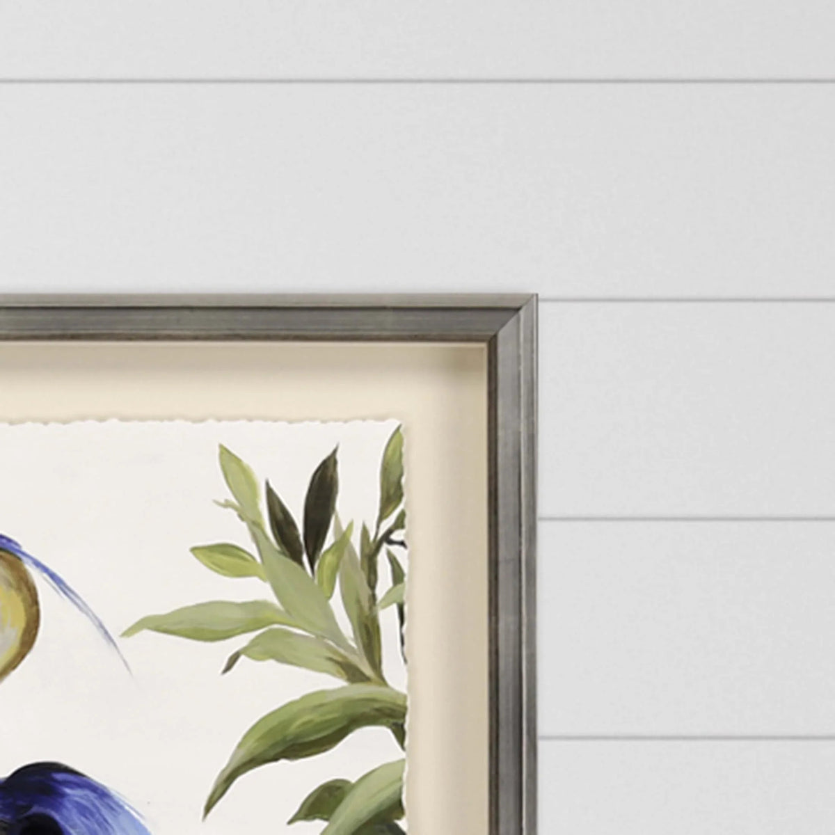 Blue Heron Study Wood Frame Framed Wall Art -- view 3