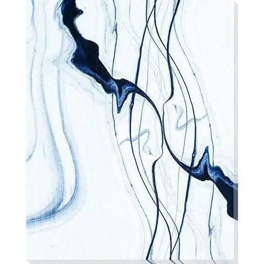 Blue Marble Abstract Wall Art Indoor Outdoor - LOOMLAN - LOOMLAN - Canvas Art