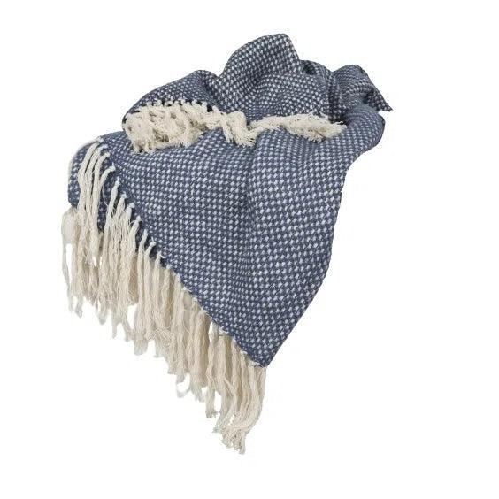 Blue Throw Blanket Modern Home Decor - LOOMLAN - LOOMLAN - Throw Blankets
