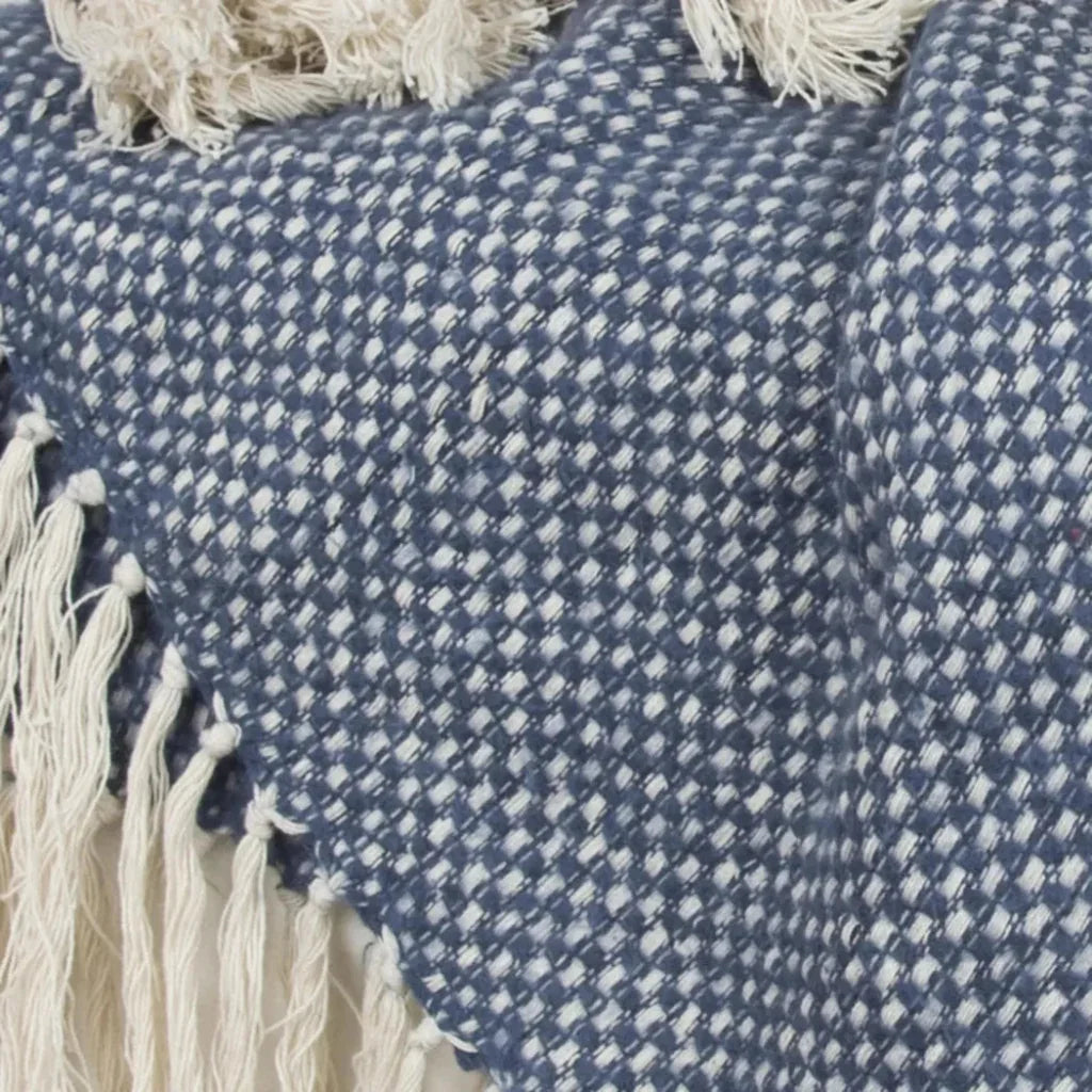 Blue Throw Blanket Modern Home Decor - LOOMLAN - LOOMLAN - Throw Blankets