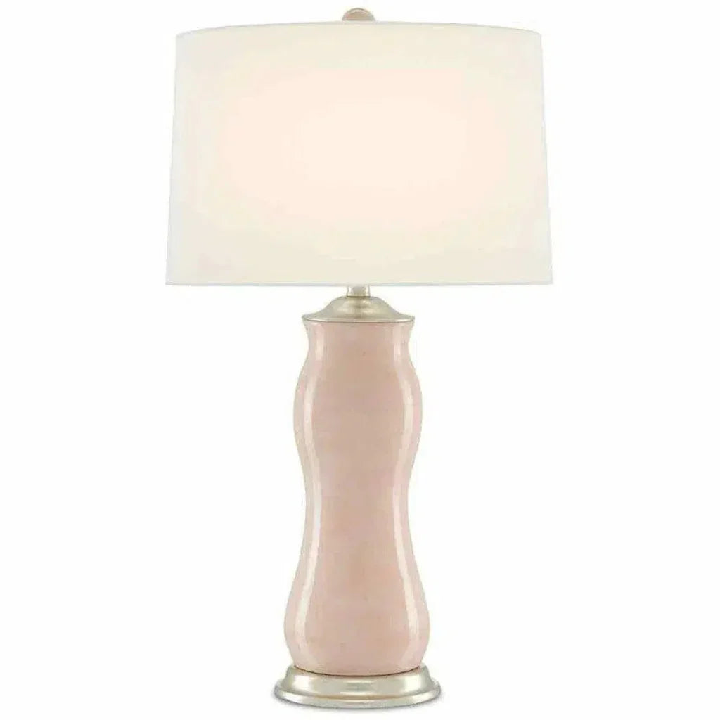 Blush Silver Leaf Ondine Table Lamp - LOOMLAN - Currey & Co - Table Lamps