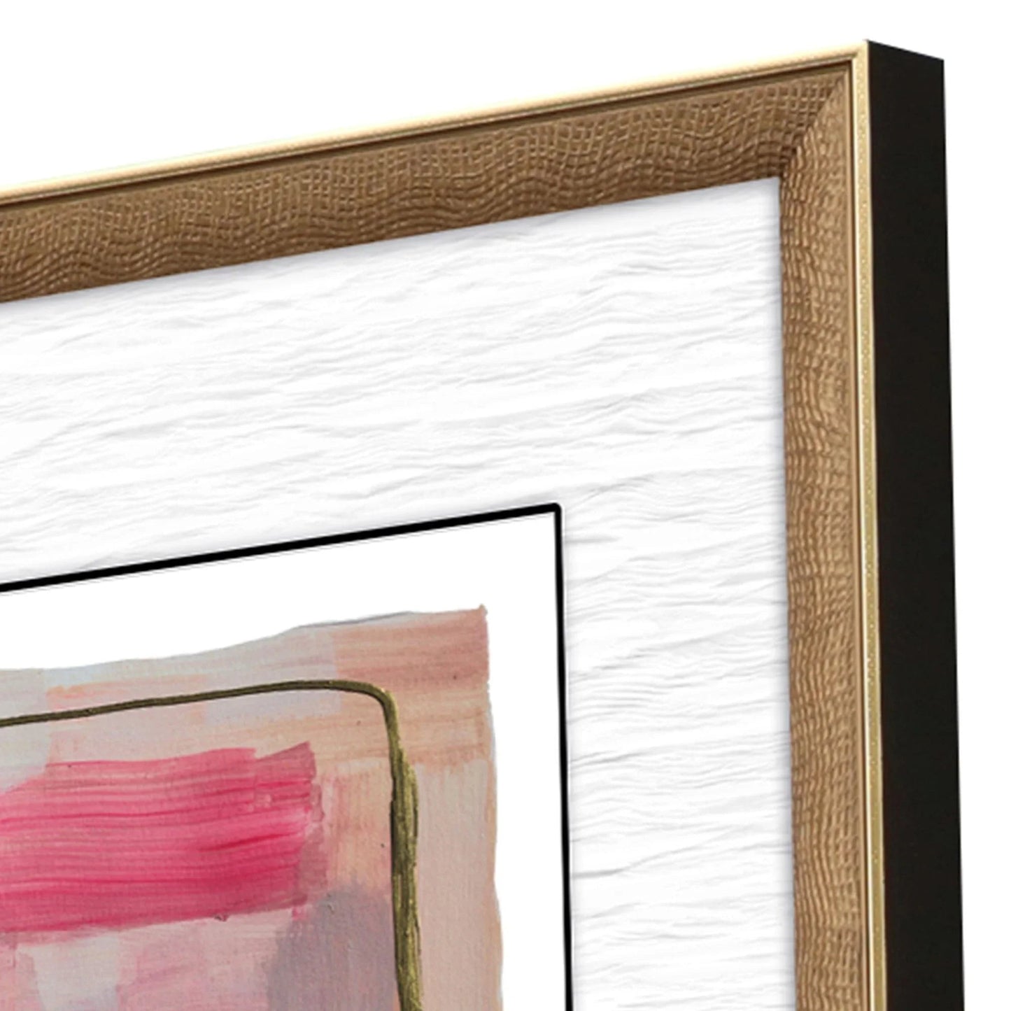 Bold Gesture Wood Frame Orange Canvas Art 4PC