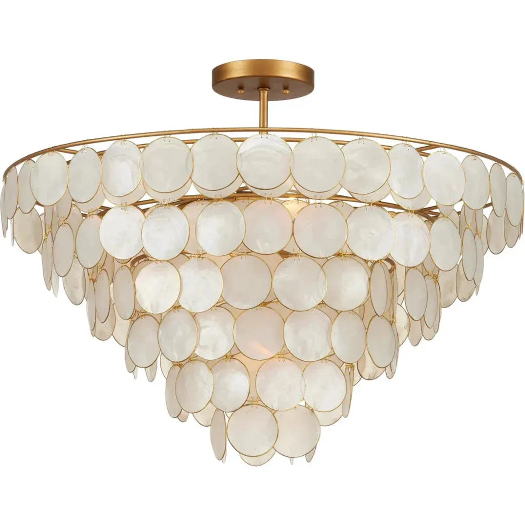 Bon Vivant Large Semi-Flush Mount-Flush Mounts-Currey & Co-LOOMLAN