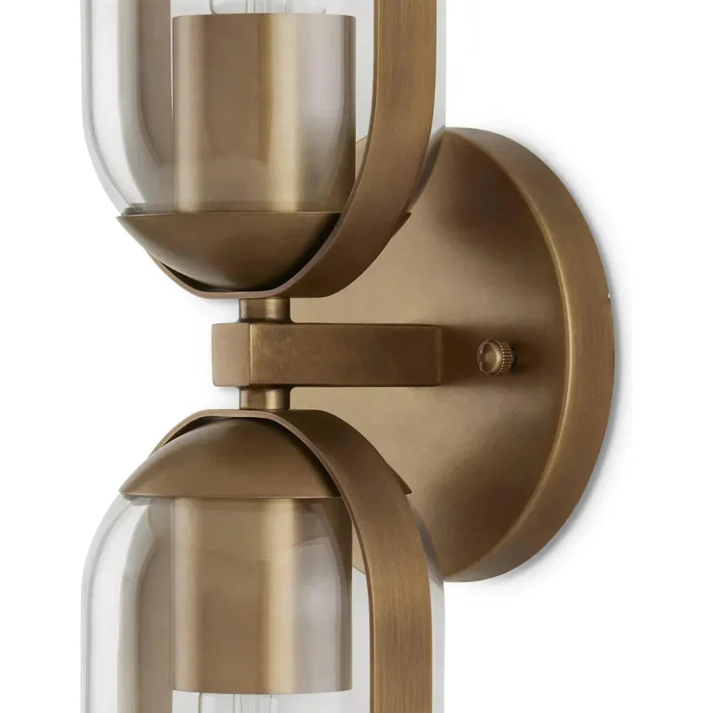 Bonardi Brass Wall Sconce - LOOMLAN - Currey & Co - Wall Sconces