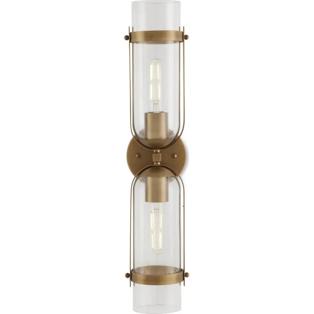 Bonardi Brass Wall Sconce - LOOMLAN - Currey & Co - Wall Sconces