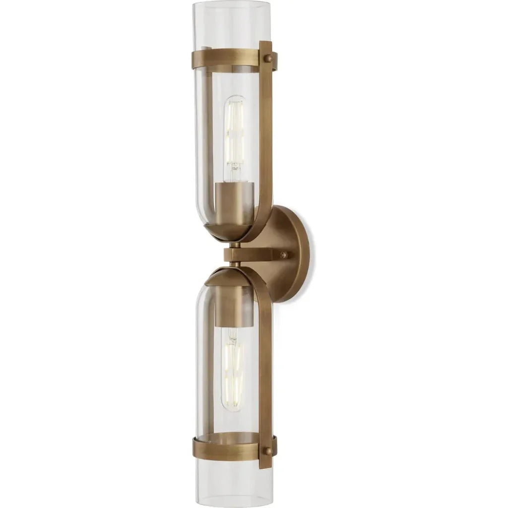 Bonardi Brass Wall Sconce - LOOMLAN - Currey & Co - Wall Sconces