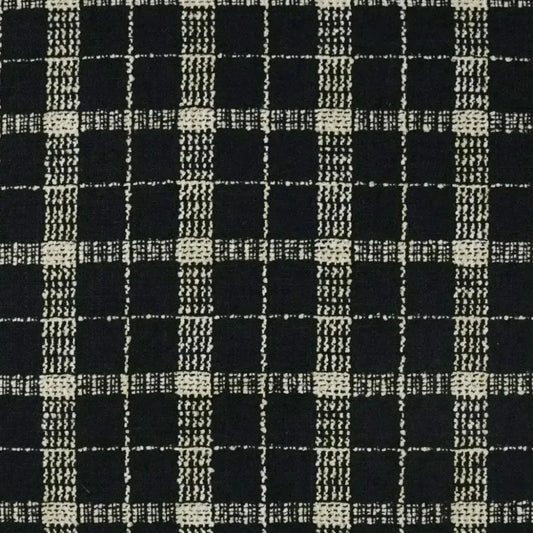 Bond Onyx Plaid Check Black Large Throw Pillow Insert - LOOMLAN - D.V. Kap - Throw Pillows