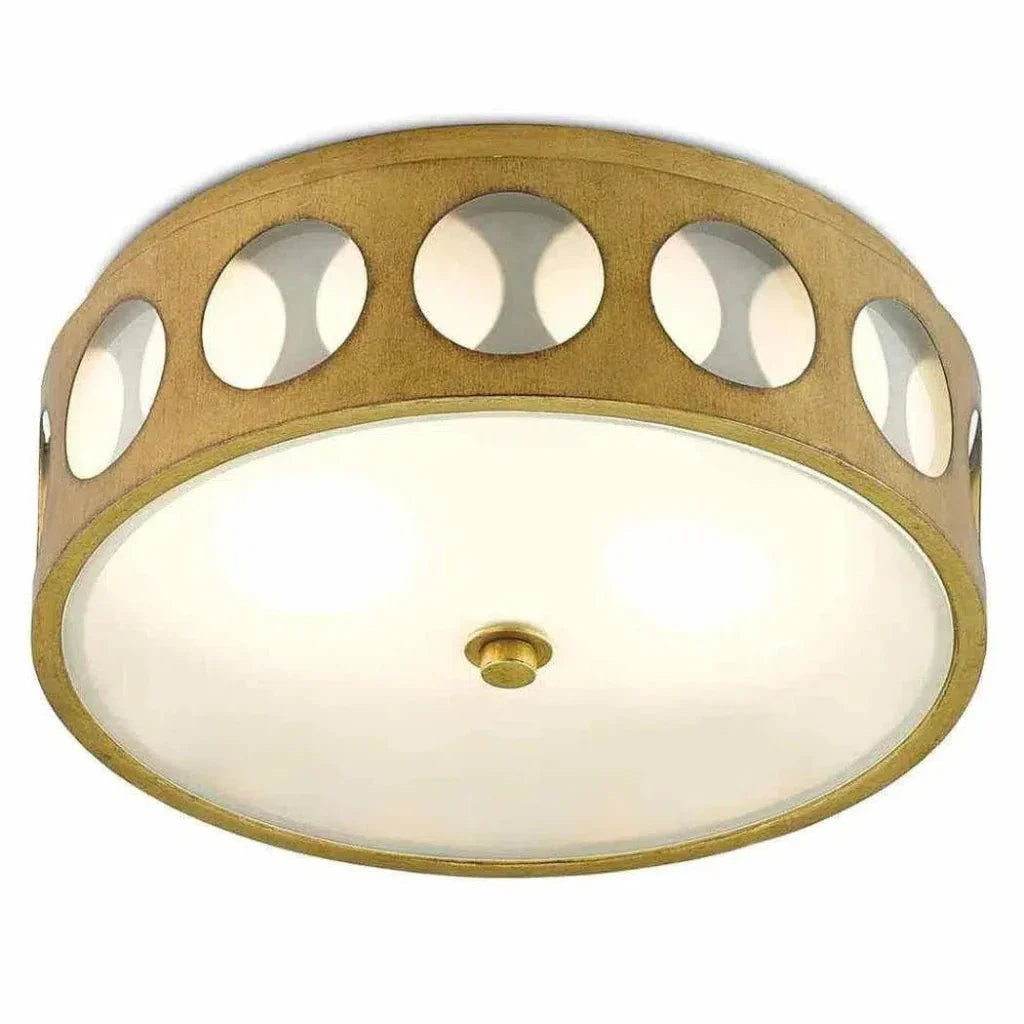 Brass Go-Go Flush Mount-Flush Mounts-Currey & Co-LOOMLAN