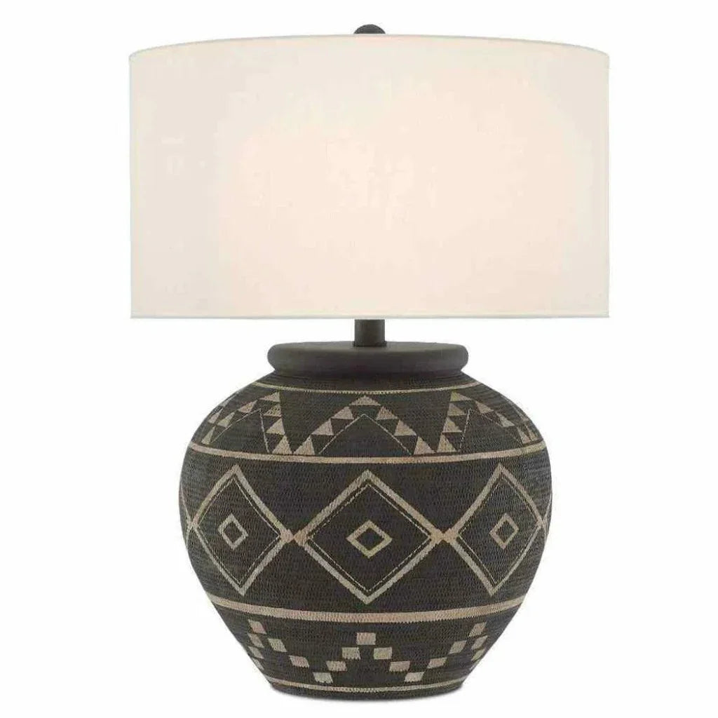 Brewed Latte Mole Black Tattoo Table Lamp - LOOMLAN - Currey & Co - Table Lamps