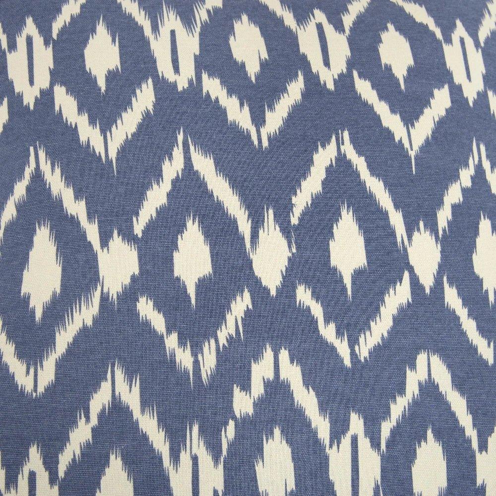 LOOMLAN Brian Ikat Daimond Blue Throw Pillow Down Insert