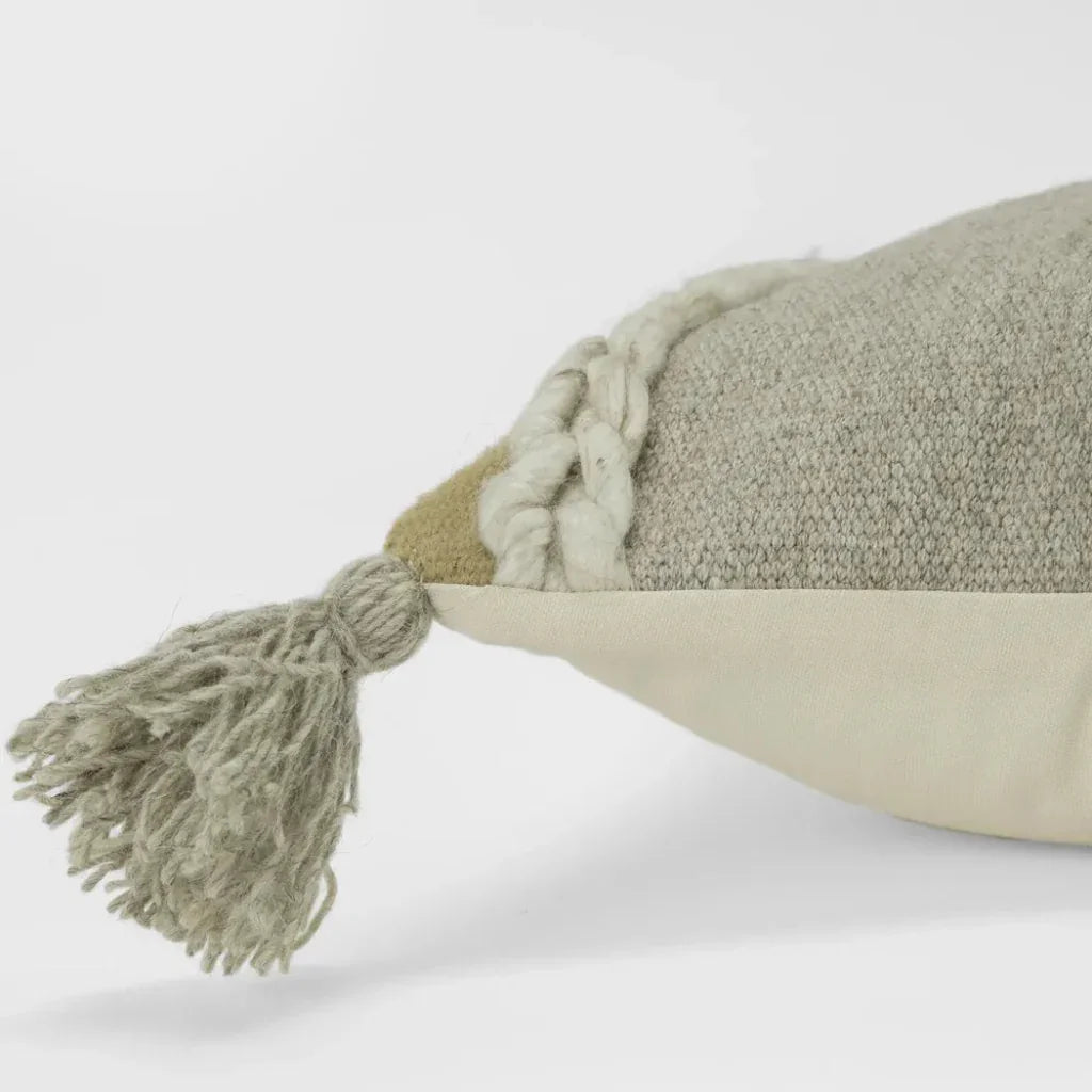 Brie Tan Lumbar Pillow With Down Insert - LOOMLAN - LOOMLAN - Throw Pillows