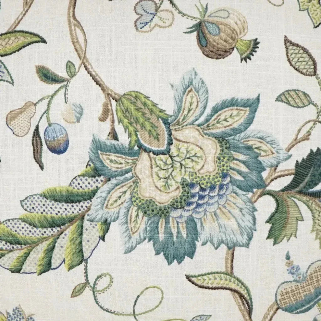 Brissac Floral Blue Green Large Throw Pillow Insert - LOOMLAN - D.V. Kap - Throw Pillows