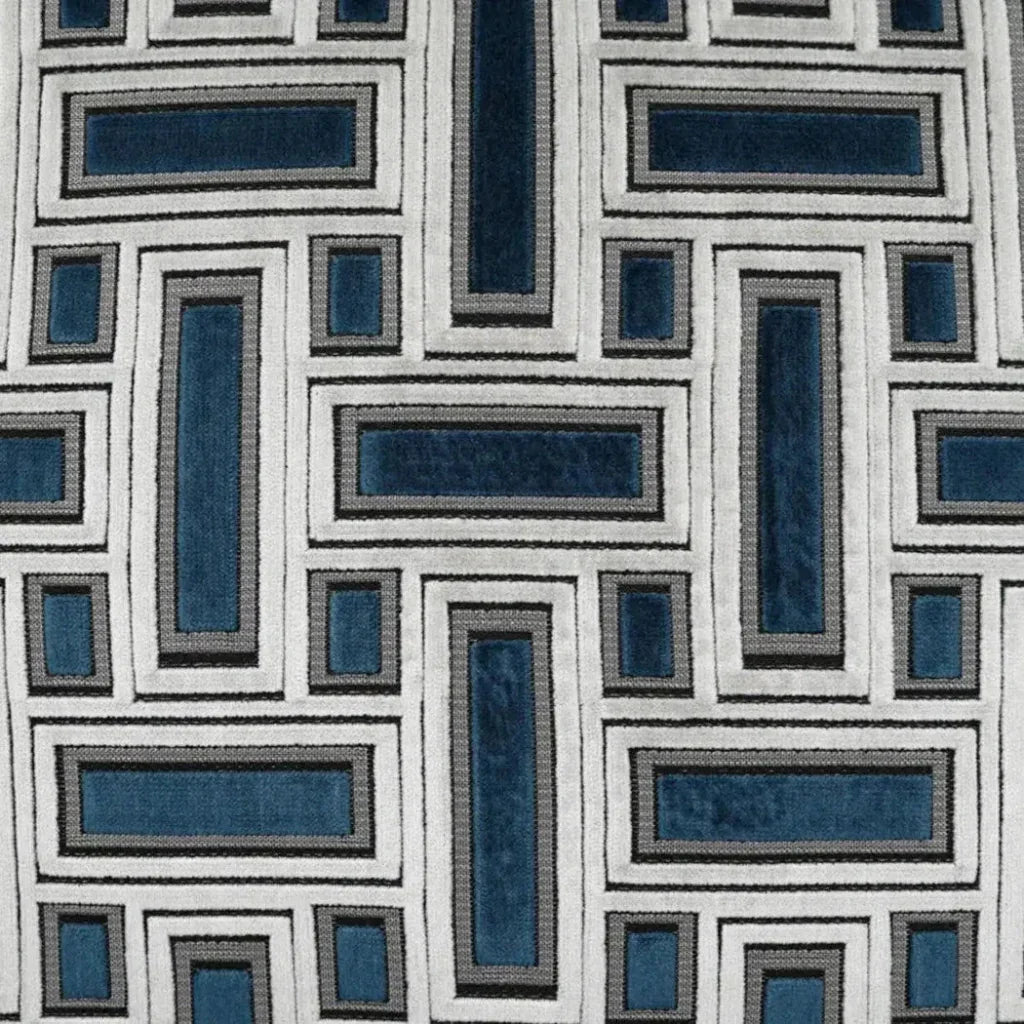 Brix Sapphire Geometric Blue Large Throw Pillow Insert - LOOMLAN - D.V. Kap - Throw Pillows