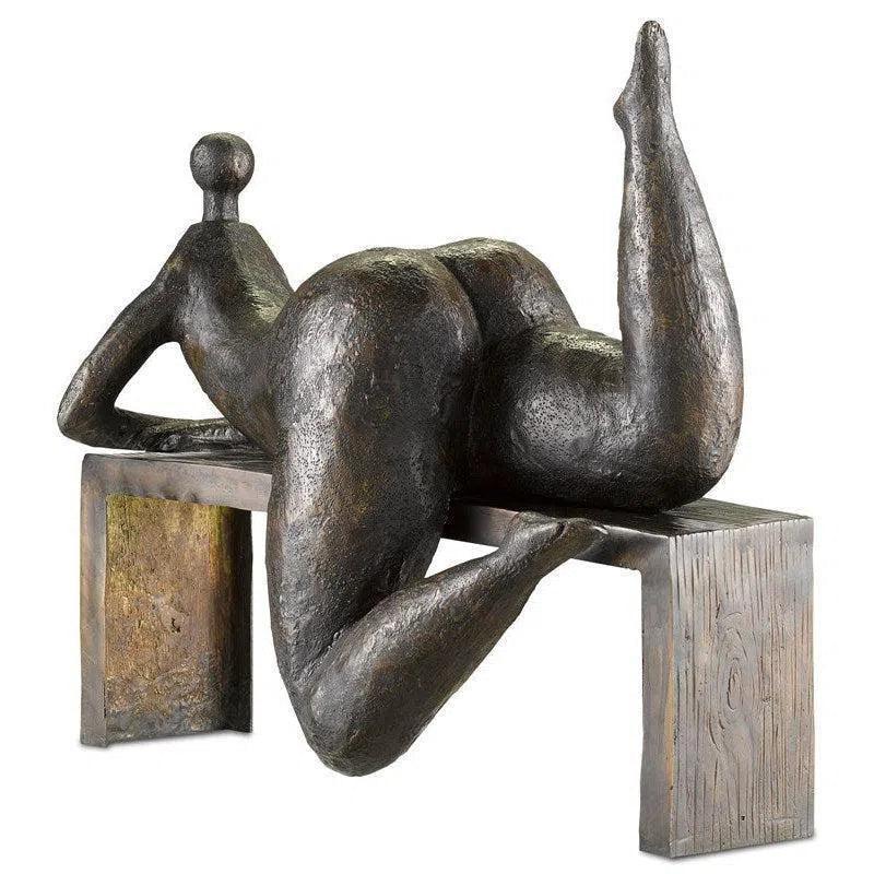 Bronze Odalisque Bronze - LOOMLAN - Currey & Co - Statues & Sculptures