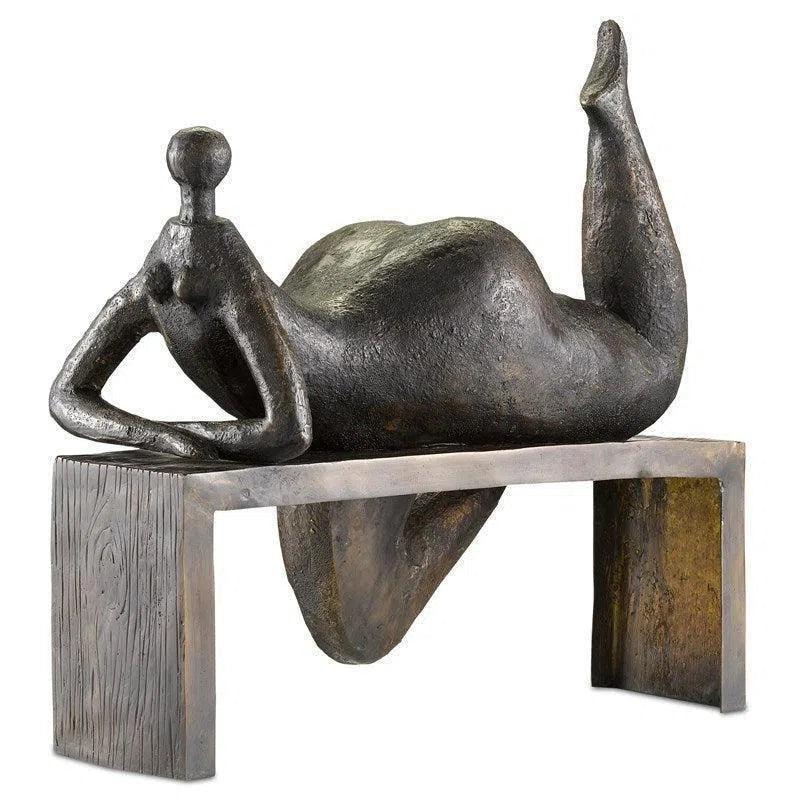 Bronze Odalisque Bronze - LOOMLAN - Currey & Co - Statues & Sculptures