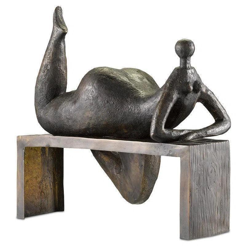 Bronze Odalisque Bronze - LOOMLAN - Currey & Co - Statues & Sculptures
