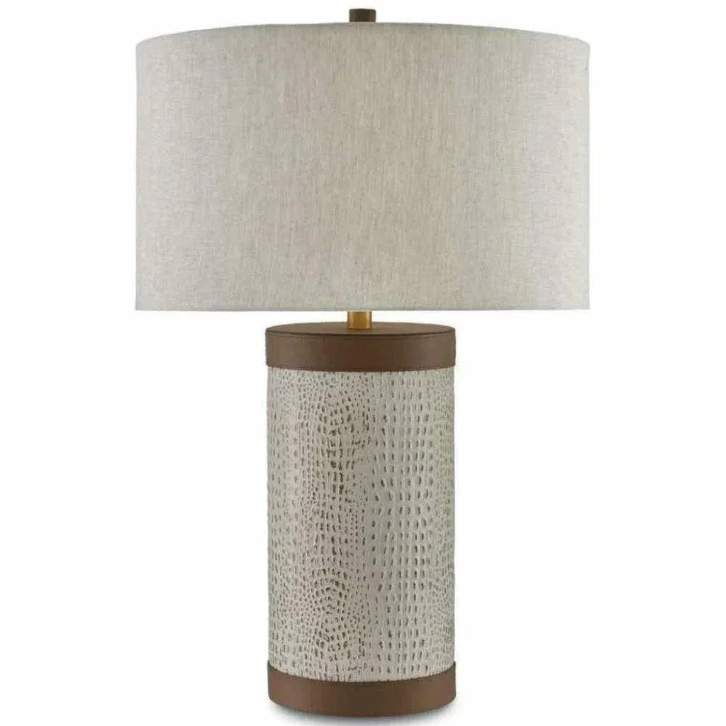 Brown Brushed Brass Baptiste Table Lamp - LOOMLAN - Currey & Co - Table Lamps