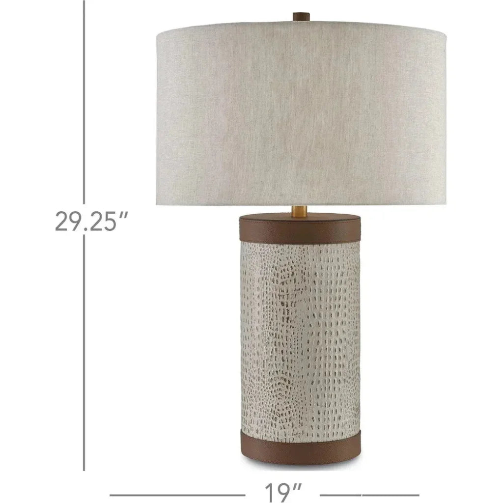Brown Brushed Brass Baptiste Table Lamp - LOOMLAN - Currey & Co - Table Lamps