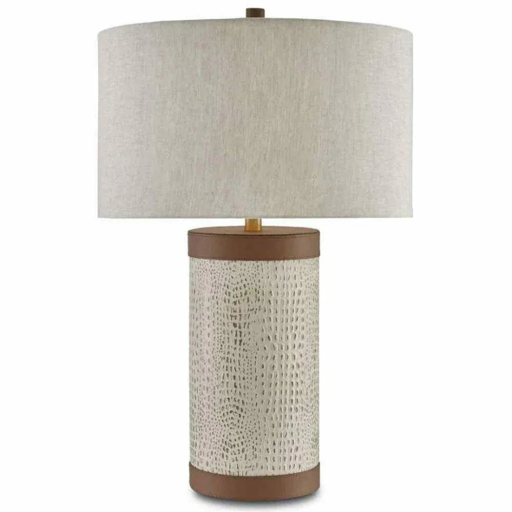 Brown Brushed Brass Baptiste Table Lamp - LOOMLAN - Currey & Co - Table Lamps