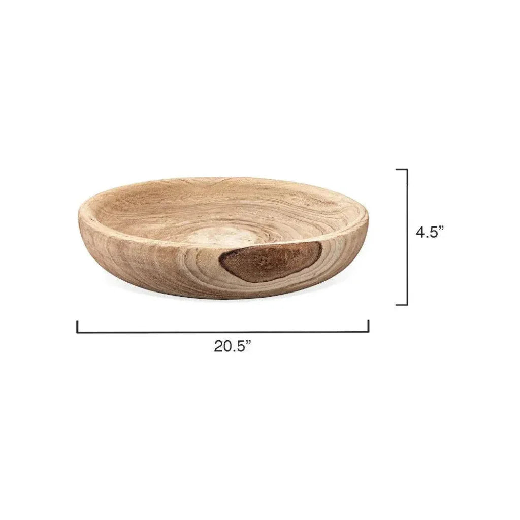 Brown Paulownia Wood Laurel Wooden Bowl -- view 10