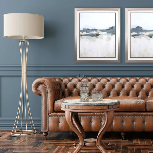 Brush Badlands Blue Canvas Art