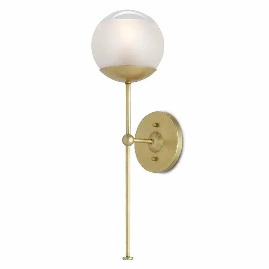 Brushed Brass Montview Wall Sconce - LOOMLAN - Currey & Co - Wall Sconces
