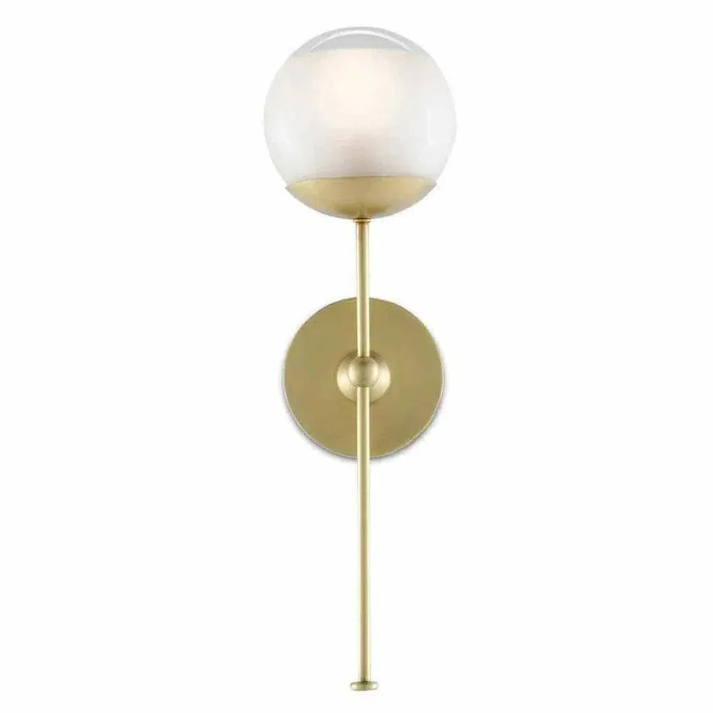Brushed Brass Montview Wall Sconce - LOOMLAN - Currey & Co - Wall Sconces