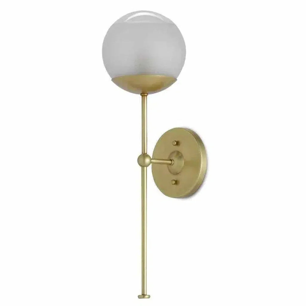 Brushed Brass Montview Wall Sconce - LOOMLAN - Currey & Co - Wall Sconces