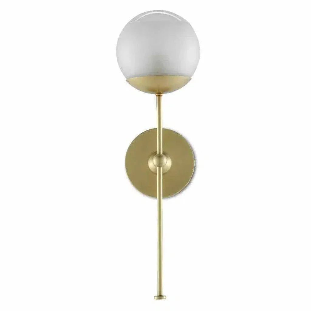 Brushed Brass Montview Wall Sconce - LOOMLAN - Currey & Co - Wall Sconces