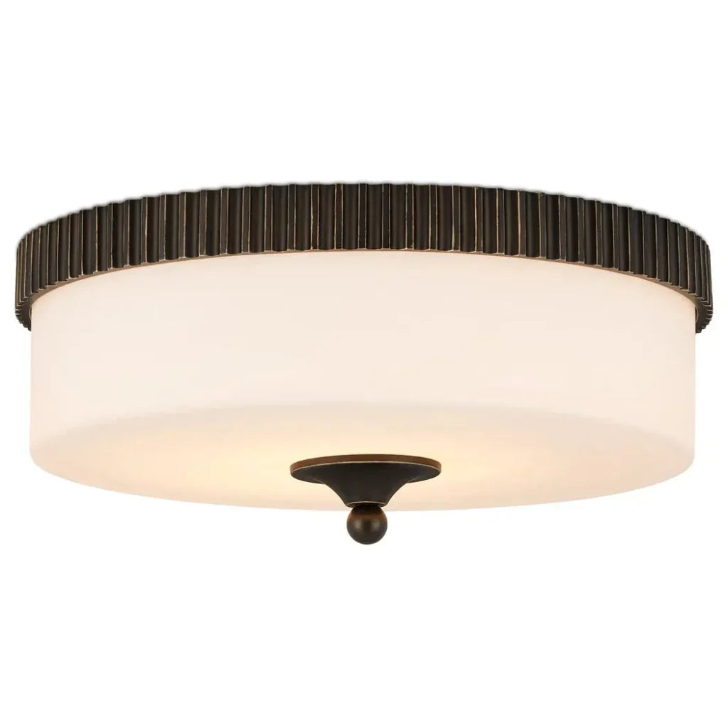 Bryce Bronze Flush Mount-Flush Mounts-Currey & Co-LOOMLAN