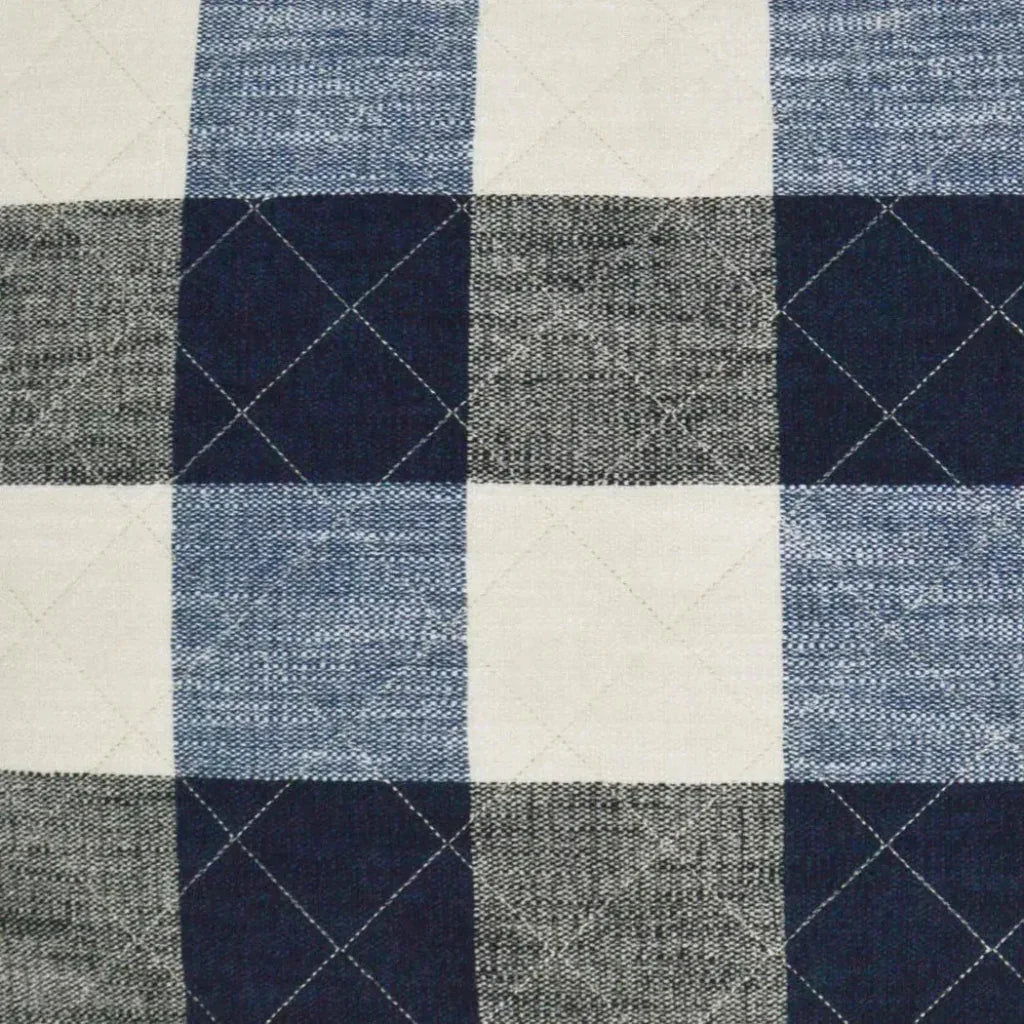 D.V. Kap Buffalo Quilt Denim Blue Throw Pillow Insert