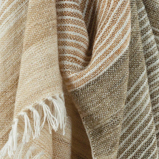LOOMLAN Cabana Soft Outdoor Throw Blanket Fringe
