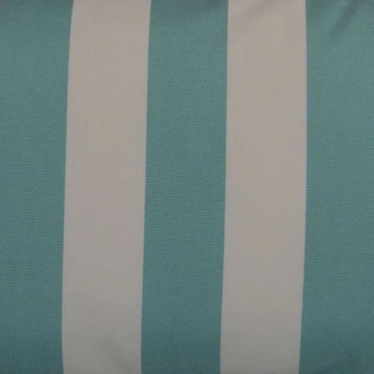 Cafe Stripe Aqua Outdoor Lumbar Pillow-Outdoor Pillows-D.V. Kap-LOOMLAN