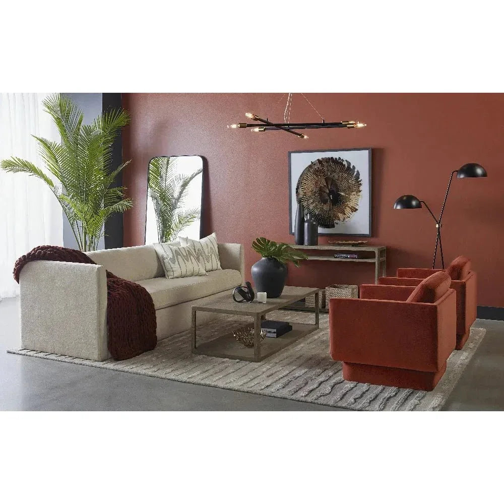 Calabasas Iron Framed Floor Mirror-Floor Mirrors-SUNPAN-LOOMLAN