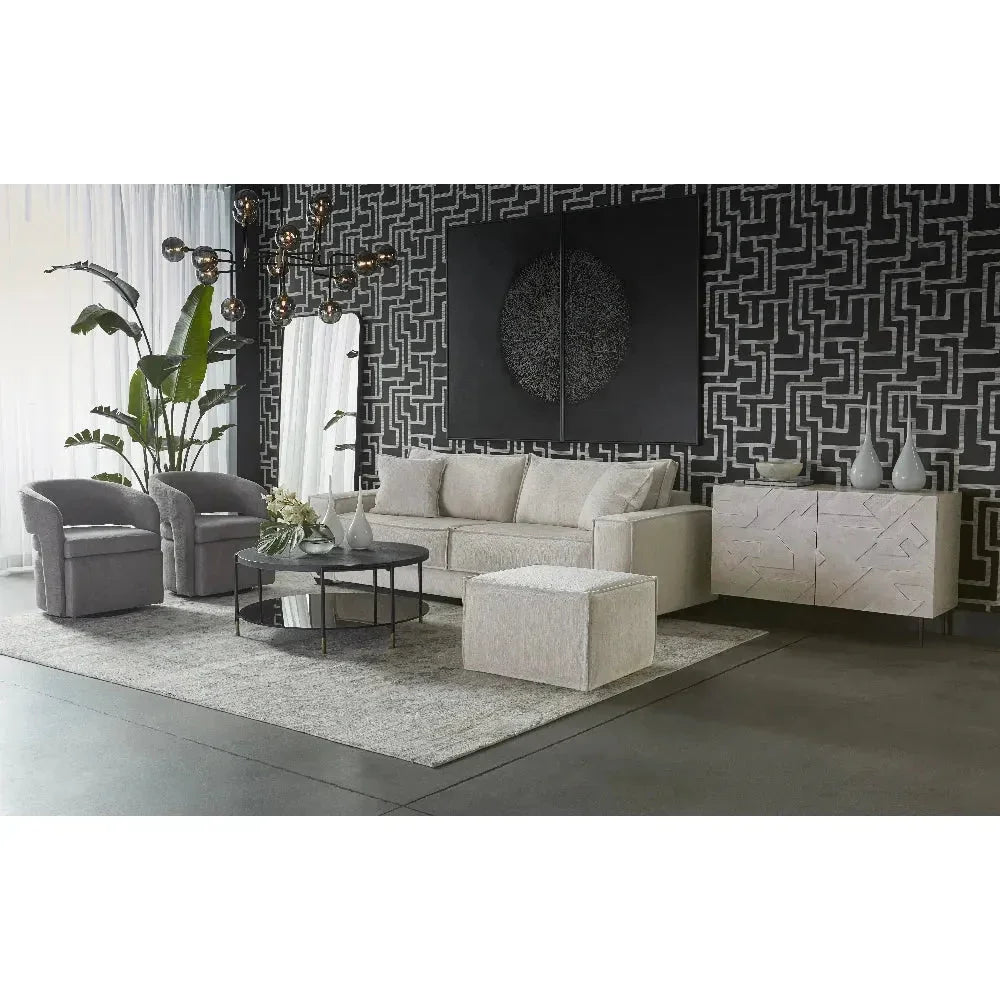 Calabasas Iron Framed Floor Mirror-Floor Mirrors-SUNPAN-LOOMLAN