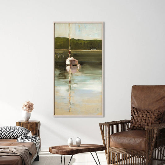 Calm Waters Green Canvas Art