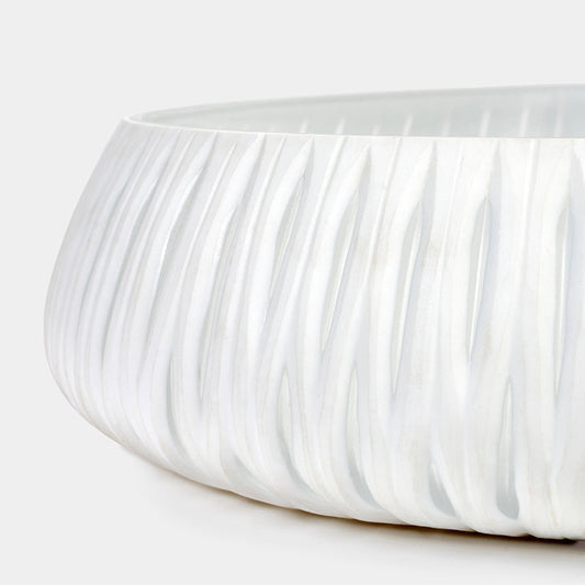 Luho Design House Camille White Glass Bowl
