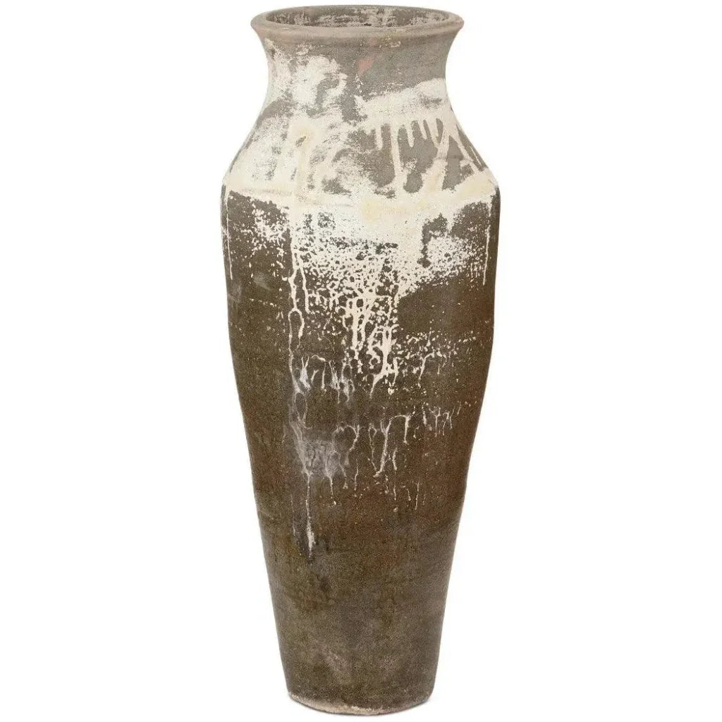 Capizzi Ceramic Cream Urn - LOOMLAN - Currey & Co - Vases & Jars