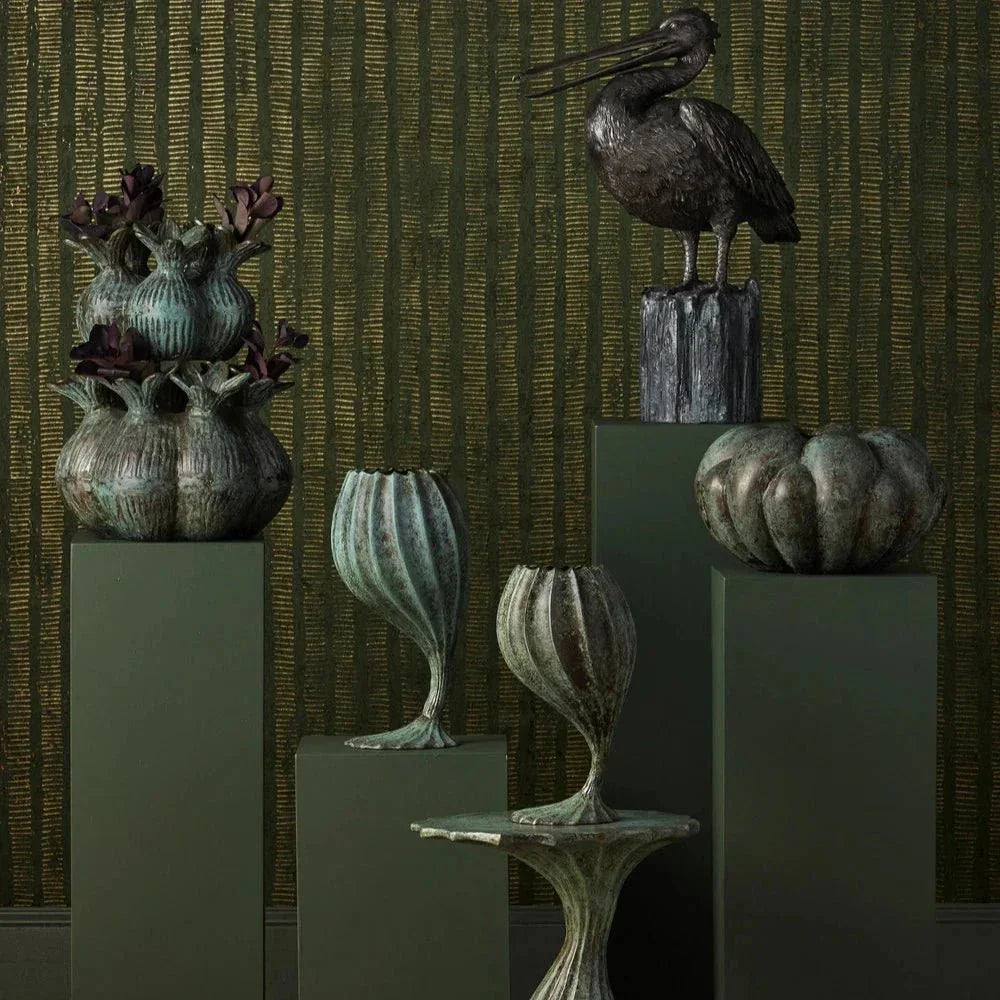 Cast Aluminum Amsterdam Tulip Vase - LOOMLAN - Currey & Co - Vases & Jars