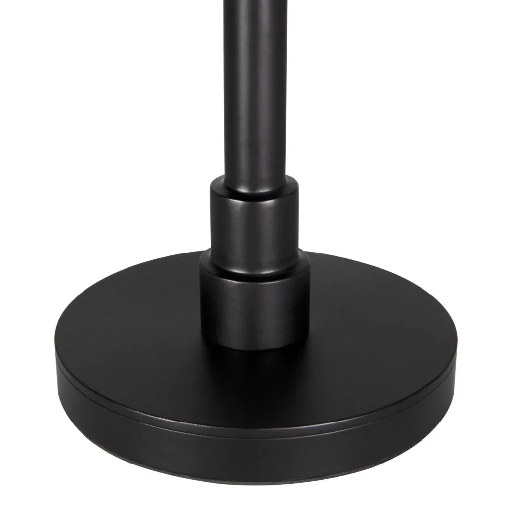 Noir Charlotte Industrial Steel Black Table Lamp