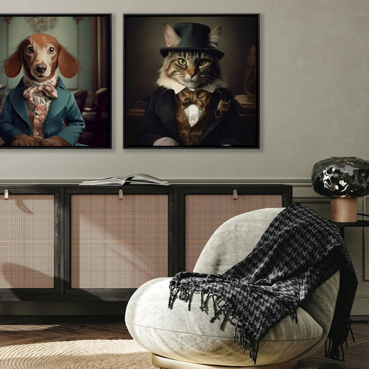 Paragon Charming Cat Multi Canvas Art