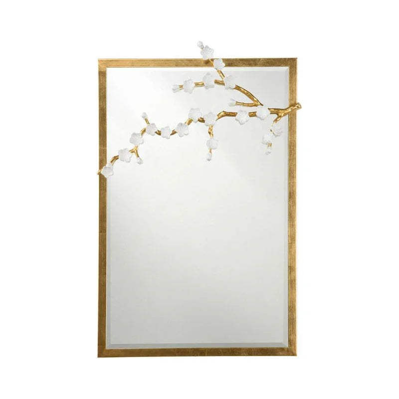 Cherry Blossom Metalic Gold Framed Wall Mirror - LOOMLAN - Chelsea House - Wall Mirrors