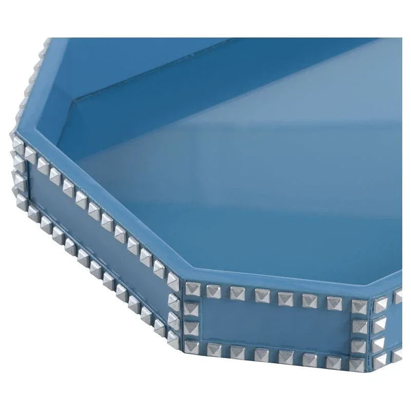 Chic Studded Wooden Tray - LOOMLAN - Chelsea House - Trays